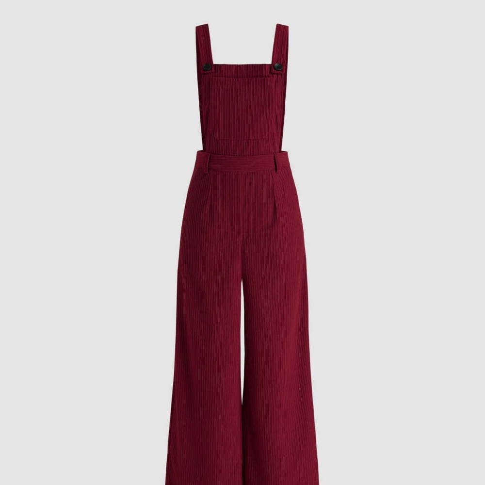 Cider Red Corduroy Jumpsuit Overalls